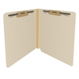 18 Pt. Manila Folders, End Tab, Letter, 2" Tyvek Exp., Fasteners 1 & 3 (25/Bx)