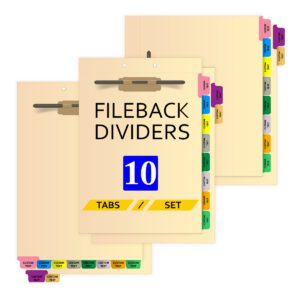 Custom FileBack Sets - 10 Tabs