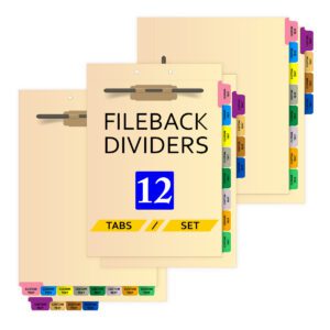 Custom FileBack Sets - 12 Tabs