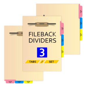 Custom FileBack Sets - 3 Tabs