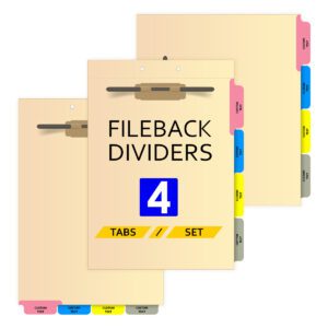Custom FileBack Sets - 4 Tabs