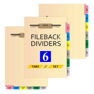 Custom FileBack Sets - 6 Tabs