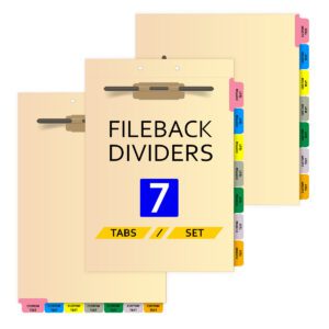 Custom FileBack Sets - 7 Tabs