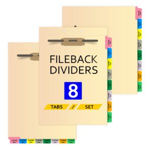 Custom FileBack Sets - 8 Tabs