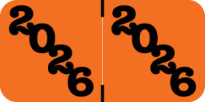 Jeter -           2026 - Orange/Black 1 1/2" x 3/4", 500/Roll