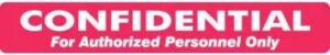 MAP251 - CONFIDENTIAL - 6-1/2"x1" - Red (Roll of 100)