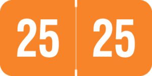 Reynolds/Reynolds -          2025 - Orange/White 1 1/2" x 3/4", 500/Roll