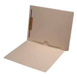 11 Pt Manila Folders, Full Cut End Tab, Letter Size, Full Open Bottom Back Pocket, Fastener Pos. 1 (Box of 50)
