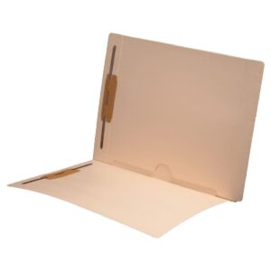 11 Pt Manila Folders, Full Cut End Tab, Letter Size, Full Open Bottom Back Pocket, Fasteners Pos. 1 & 3 (Box of 50)