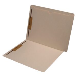 14 Pt Manila Folders, Full Cut End Tab, Letter Size, Full Open Top Back Pocket, Fasteners Pos 1 & 3 (Box of 50)