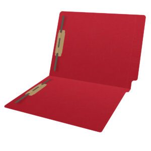 11 Pt Color Folders, Full Cut 2-Ply End Tab, Letter Size, Fasteners Pos. 1 & 3 (Box of 50)