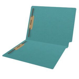 14 Pt Color Folders, Full Cut 2-Ply End Tab,  Letter Size, Fasteners Pos. 1 & 3 (Box of 50)