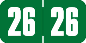 Safeguard -            2026 - Green/White 1 1/2" x 3/4", 500/Roll