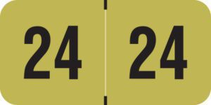 Smead/Jeter -         2024 - Gold/Black 1 1/2" x 3/4", 500/Roll