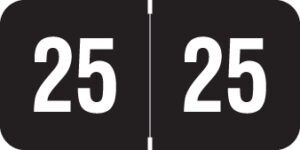 Smead/Jeter -          2025 - Black/White 1 1/2" x 3/4", 500/Roll