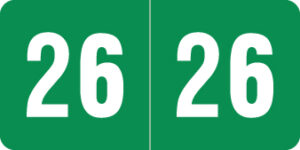 Smead -                2026 - Green/White 1" x 1/2" - Roll of 500 (Copy)