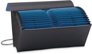 Smead 70506 Handy Files, Alphabetic (A-Z) and Monthly (Jan.-Dec.) 21 Pockets, Flap with Cloth Ties, 9-3/4" W x 5" H