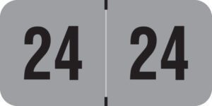 Traco -         2024 - Gray/Black 1 1/2" x 3/4", 500/Roll