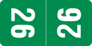 Smead -               2026 - Green/White 1" x 1/2" - Roll of 500