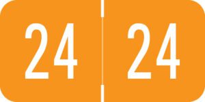 GBS/VRE -         2024 - Orange/White 1 1/2" x 3/4", 500/Roll
